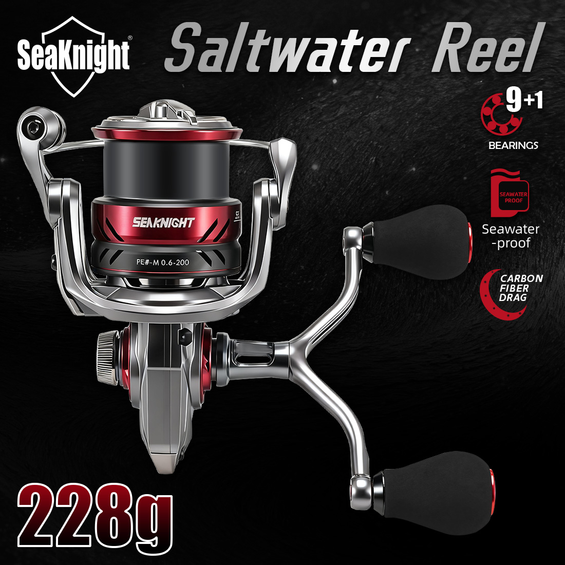 Daiwa Reel Fuego - Carretilha de Pesca Giratória SeaKnight Marca