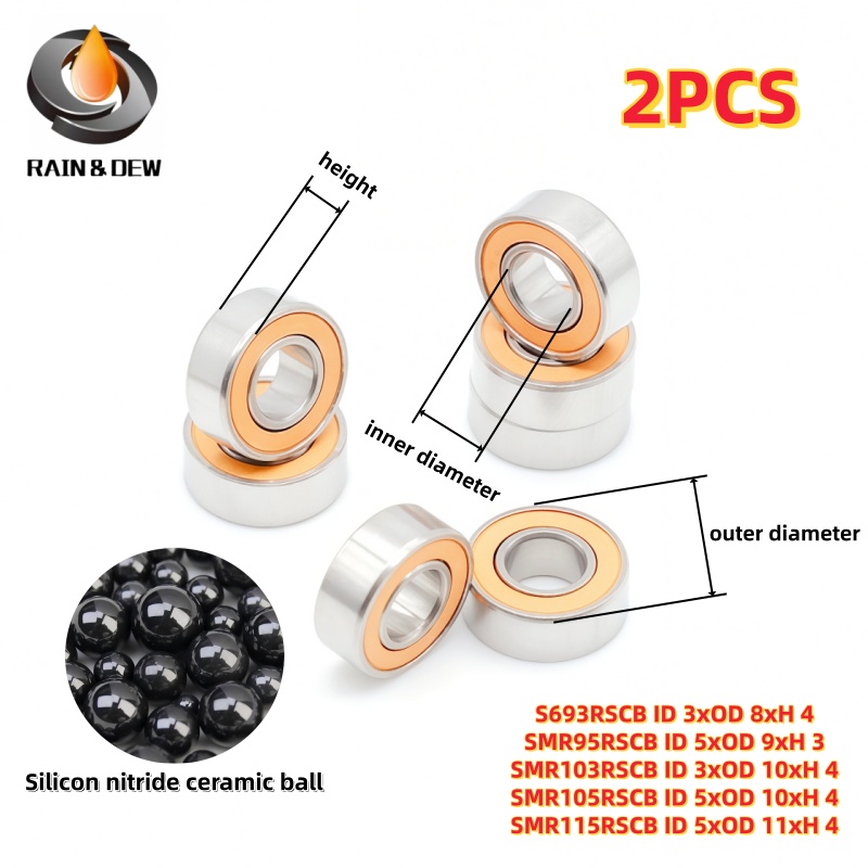 Baitcasting Reel - 2 Rolamentos Miniatura Híbridos de Cerâmica