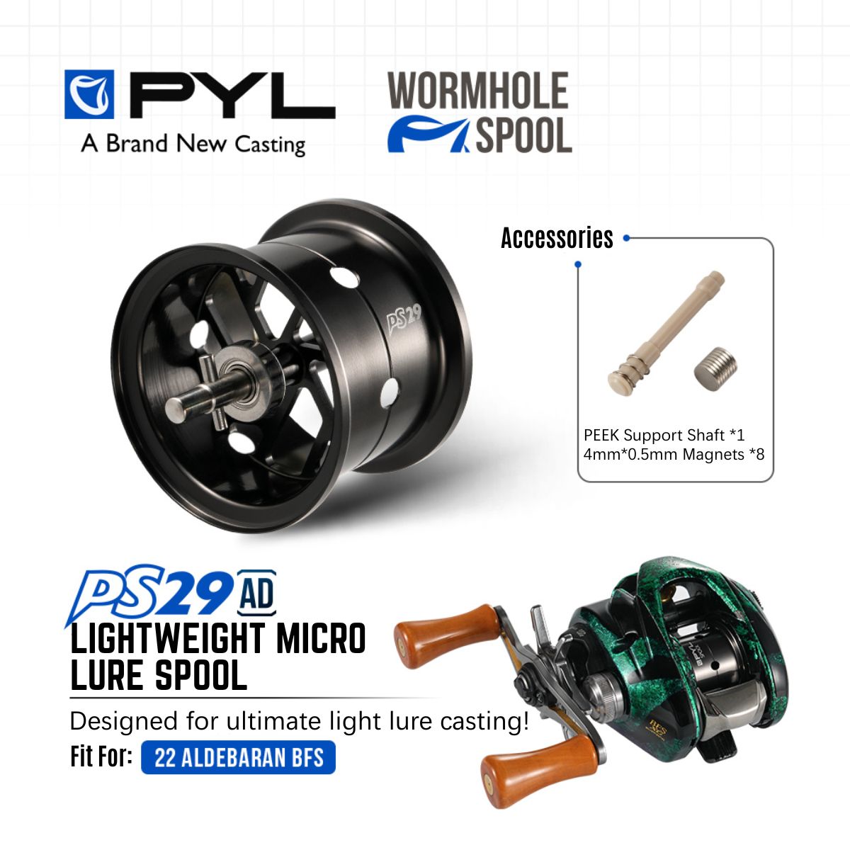 Carretel Modificado PYL PS29 A - Reel Spare Spool avaliação e preço